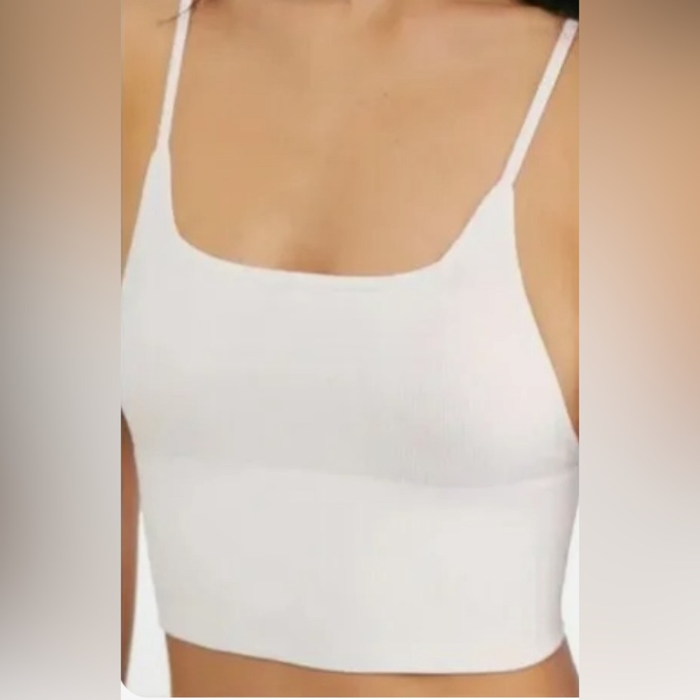 Free People Andi Square Neck Bralette White New In Package Size M/L